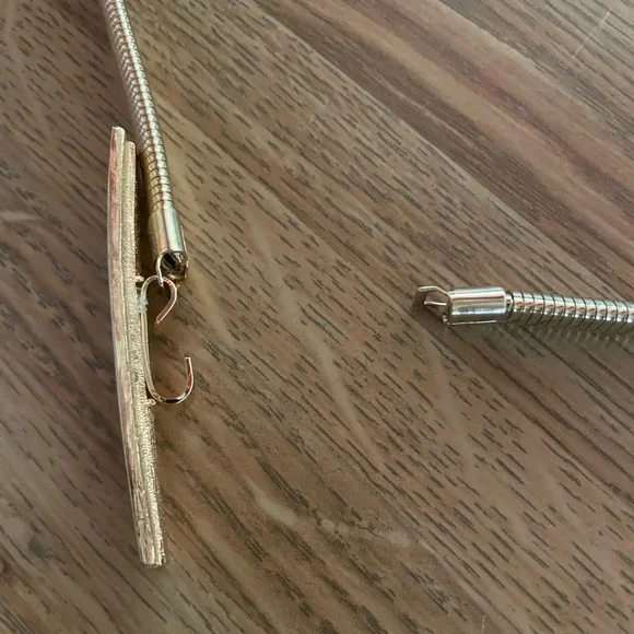 VTG Gold-toned mesh snake chain belt with multi colored gems - Picture 3 of 7